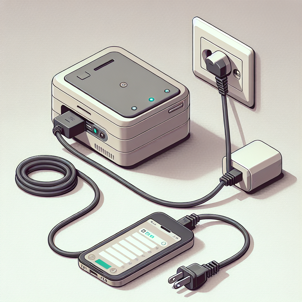 Bagaimana cara mengisi daya printer portabel?